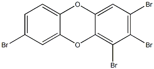 1,2,3,8-テトラブロモオキサントレン 化学構造式