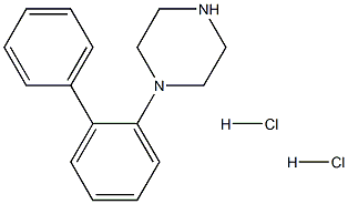 1-(Biphenyl-2-yl)piperazine dihydrochloride 97%,,结构式