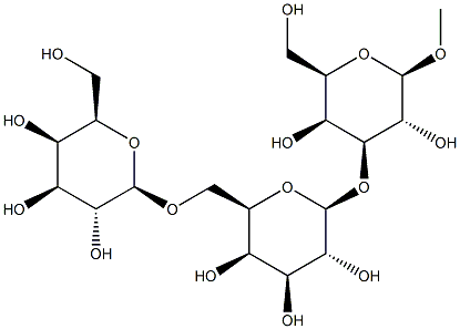 Methyl 3-O-[(6-O-b-D-galactopyranosyl)-b-D-galactopyranosyl]-b-D-galactopyranoside,,结构式