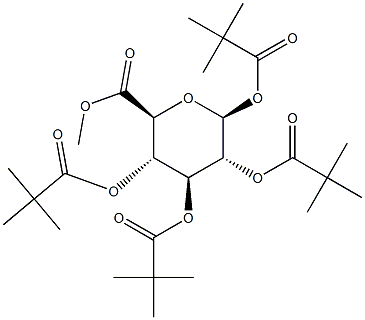 1,2,3,4-Tetra-O-pivaloyl-b-D-glucuronide methyl ester Struktur