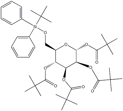 1,2,3,4-Tetra-O-pivaloyl-6-O-(tert-butyldiphenylsilyl)-a-D-mannopyranose Structure