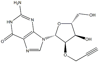 2'-O-丙炔基-鸟苷,,结构式