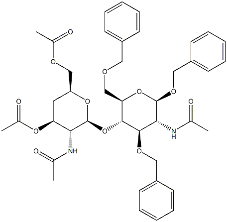 2-乙酰氨基-4-O-(2-乙酰氨基-3,6-二-O-乙酰基-2,4-二脱氧-Β-D-吡喃葡萄糖基)-1,3,6三-O-苄基-2-脱氧-Β-