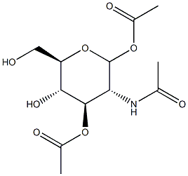 2-乙酰氨基-1,3-二-O-乙酰基-2-脱氧D-D-吡喃葡萄糖,,结构式