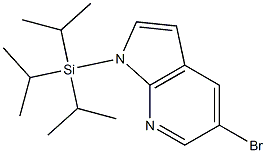 1-三异丙基硅基-5-溴-7-氮杂吲哚,,结构式