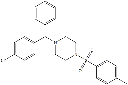 (-)-1-[1-(4-chlorophenyl)phenylmethyl]-4-[(4-methylphenylsulfonyl)]piperazine Struktur