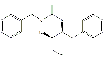 (2S,3S)-3-(苯甲氧基羰基氨基)-1-氯-2-羟基-4-苯基丁烷, , 结构式