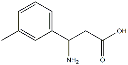 (RS)-3-氨基-3-(3-甲基苯基)丙酸,,结构式