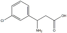 (RS)-3-amino-3-(3-chlorophenyl)propionic acid Structure