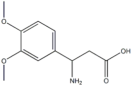(RS)-3-氨基-3-(3,4-二甲氧基苯基)丙酸, , 结构式