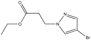 3-(4-溴-1H-吡唑基)-丙酸乙酯,,结构式