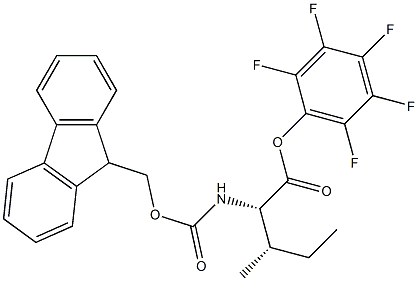 N-fluorenylmethoxycarbonyl-L-isoleucine pentafluorophenyl ester 化学構造式