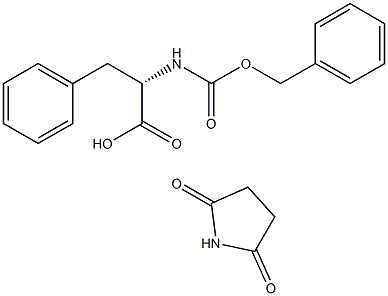 N-苄氧羰基-L-苯丙氨酸琥珀酰亚胺酯 结构式