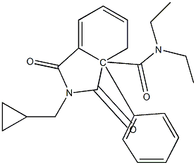顺式-1-苯基-1-二乙胺基羰基-邻苯二甲酰亚胺基甲基环丙烷, , 结构式
