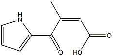 (2Z)-3-methyl-4-oxo-4-(1H-pyrrol-2-yl)but-2-enoic acid Struktur