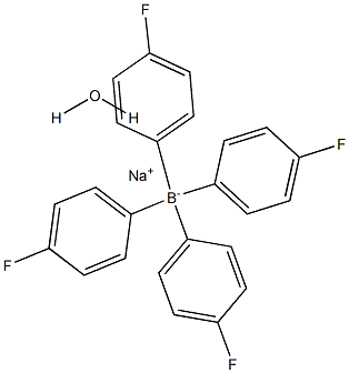 四(4-氟苯基)硼化钠水合物 结构式