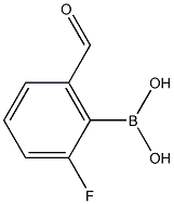 2-氟-6-甲酰基苯硼酸,,结构式