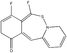 7,8-二氟二苯并[B,E]硫杂卓-11(6H)-酮,,结构式