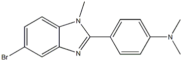 4-(5-溴-1-甲基-1H-苯并[D]咪唑基)-N,N-二甲基苯胺, 2845128-58-5, 结构式