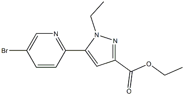 ethyl 5-(5-bromopyridin-2-yl)-1-ethyl-1H-pyrazole-3-carboxylate 化学構造式