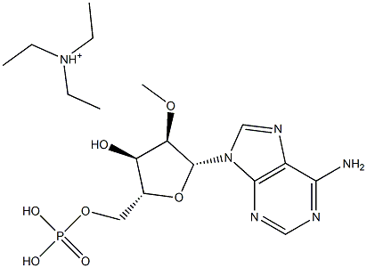 2'-O-Methyladenosine 5'-monophosphate triethyl ammonium,,结构式