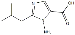 1-amino-2-isobutyl-1H-imidazole-5-carboxylic acid Structure
