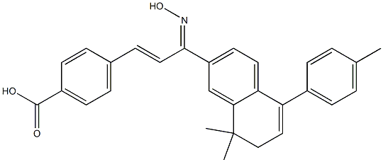 4-((1E,3E)-3-(8,8-dimethyl-5-p-tolyl-7,8-dihydronaphthalen-2-yl)-3-(hydroxyimino)prop-1-enyl)benzoic acid|