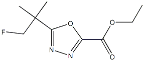 ethyl 5-(1-fluoro-2-methylpropan-2-yl)-1,3,4-oxadiazole-2-carboxylate Struktur