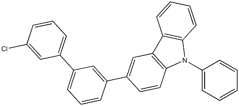 3-(3'-chloro-[1,1'-biphenyl]-3-yl)-9-phenyl-9H-carbazole Struktur