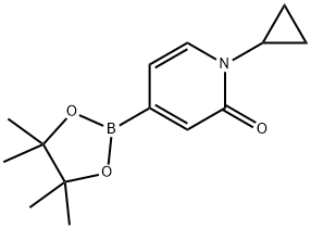 1-cyclopropyl-4-(4,4,5,5-tetramethyl-1,3,2-dioxaborolan-2-yl)pyridin-2(1H)-one Structure