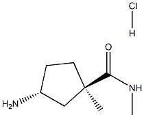 (1R,3R)-3-amino-N,1-dimethylcyclopentane-1-carboxamide hydrochloride 结构式