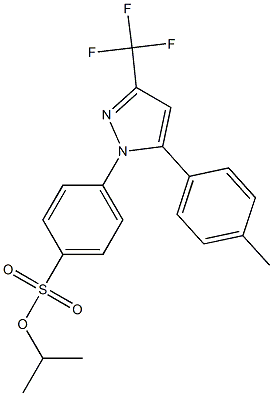 isopropyl 4-(5-(p-tolyl)-3-(trifluoromethyl)-1H-pyrazol-1-yl) benzenesulfonate Structure