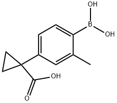 1-[4-(Dihydroxyboranyl)-3-methylphenyl]cyclopropane-1-carboxylic acid Structure