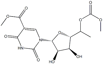 Methyl 5-Dimethoxycarbonyl Uridine Struktur