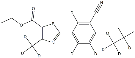 Ethyl 2-(3-Cyano-4-isobutoxyphenyl)-4-methyl-5-thiazolecarboxylate-d9 结构式