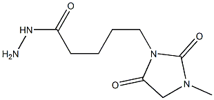 5-(3-Methyl-2,5-dioxoimidazolidin-1-yl)pentanehydrazide,,结构式