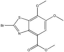 Methyl 2-bromo-6,7-dimethoxybenzo[d]thiazole-4-carboxylate 结构式