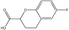 6-氟-3,4-二氢-2H-1-苯并吡喃-2-羧酸, , 结构式