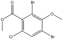 2,4-Dibromo-6-chloro-3-methoxy-benzoic acid methyl ester,,结构式