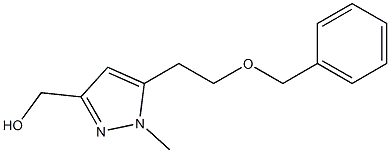 (5-(2-(benzyloxy)ethyl)-1-methyl-1H-pyrazol-3-yl)methanol 化学構造式