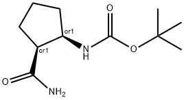 Cis-tert-butyl-2-carbamoylcyclopentylcarbamate,494209-36-8,结构式