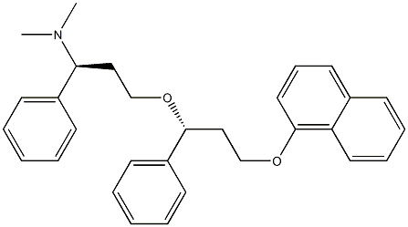 (S)-N,N-dimethyl-3-((R)-3-(naphthalen-1-yloxy)-1-phenylpropoxy)-1-phenylpropan-1-amine Structure