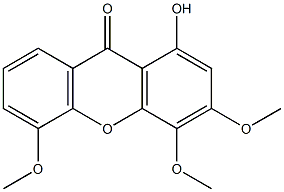 1-羟基-3,4,5-三甲氧山酮 结构式