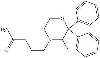 2,2-diphenyl-3-methyl-4-morpholinebutanamide 化学構造式