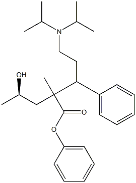 2-((R)-3-(diisopropylamino)-1-phenylpropyl)-4-(1-hydroxyethyl)phenyl isobutyrate Structure