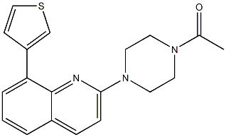 2-(4-ACETYLPIPERAZIN-1-YL)-8-(3-THIENYL)QUINOLINE Structure