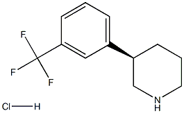 (R)-3-(3-TRIFLUOROMETHYL-PHENYL)-PIPERIDINE HCL,,结构式