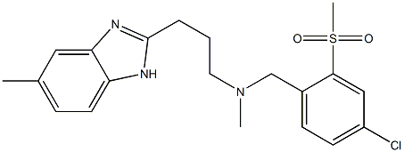 N-[4-CHLORO-2-(METHYLSULFONYL)BENZYL]-N-METHYL-3-(5-METHYL-1H-BENZIMIDAZOL-2-YL)PROPAN-1-AMINE