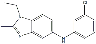 (3-CHLORO-PHENYL)-(1-ETHYL-2-METHYL-1H-BENZOIMIDAZOL-5-YL)-AMINE,,结构式