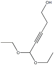 5,5-DIETHOXY-PENT-3-YN-1-OL,,结构式